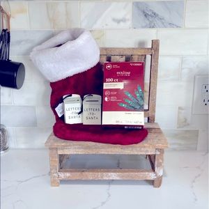 Christmas Lights, Stocking & 2 Ornaments